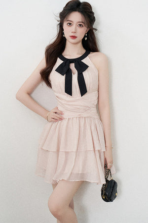Pink Tencel A-Line Dress