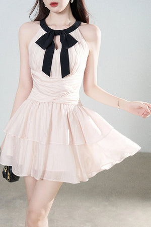 Pink Tencel A-Line Dress