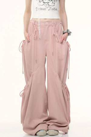 Pink Wide-Leg Trousers