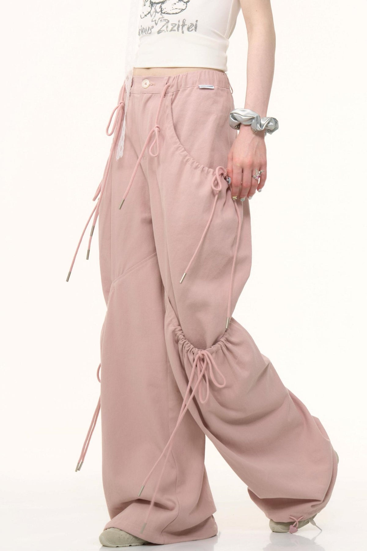 Pink Wide-Leg Trousers