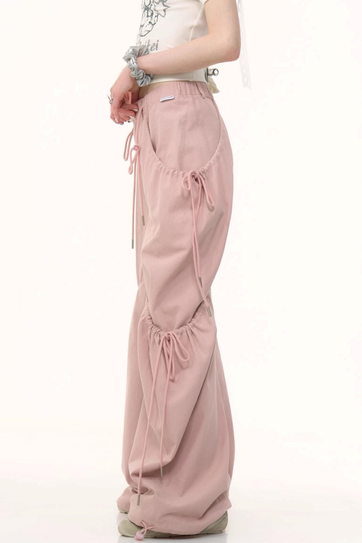Pink Wide-Leg Trousers