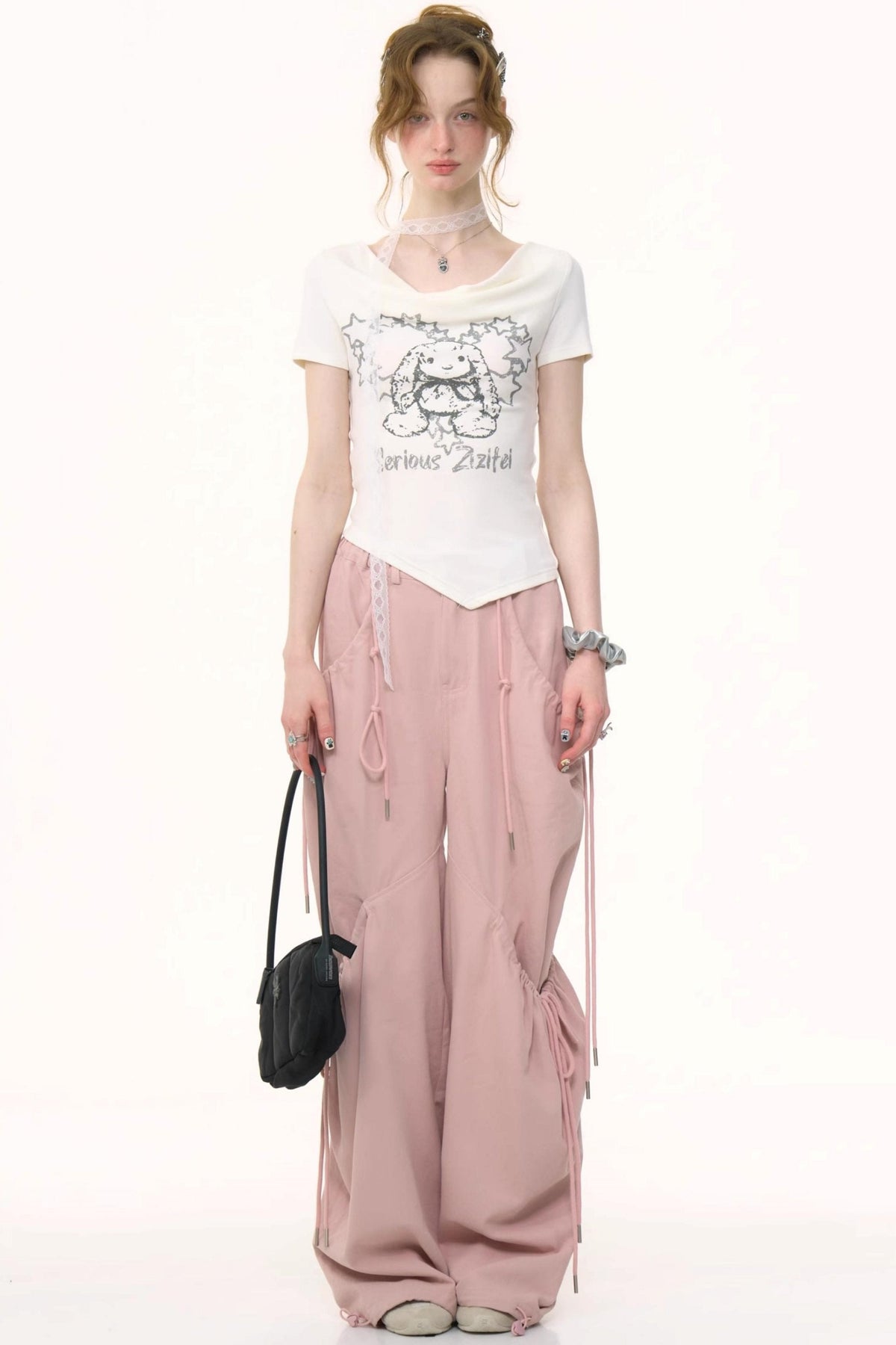 Pink Wide-Leg Trousers