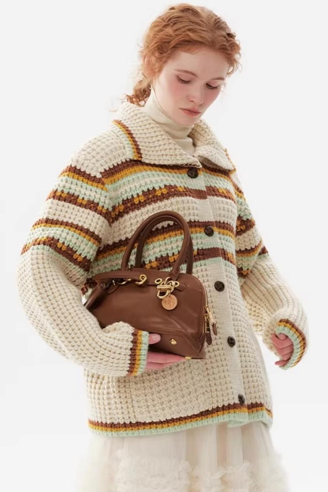 Pixelism Plaid Knit Jacket