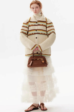 Pixelism Plaid Knit Jacket