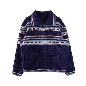 Pixelism Plaid Knit Jacket