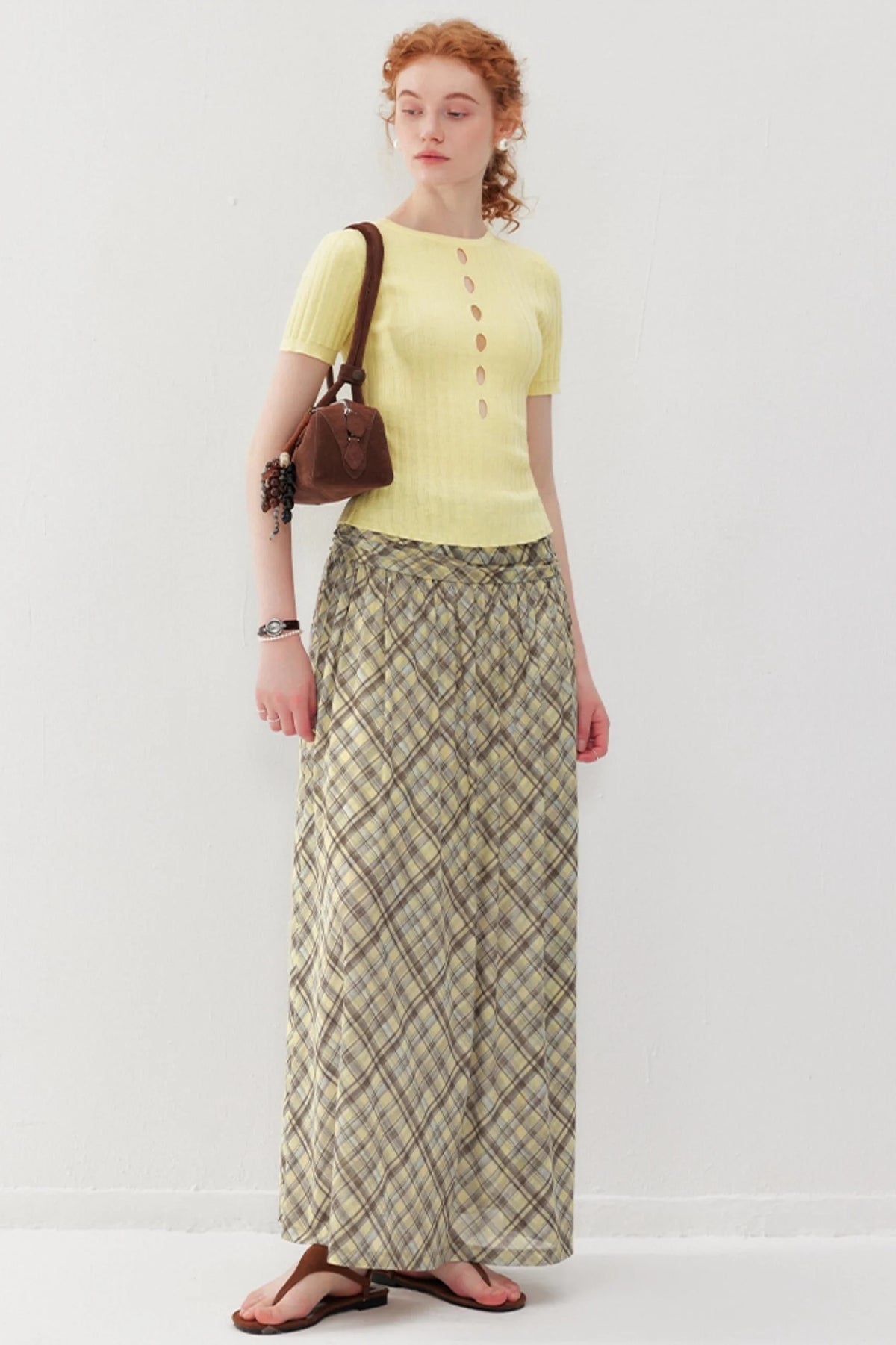 Plaid A-Line Skirt