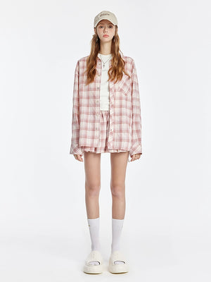 Plaid Athletic Short Pants