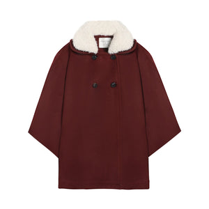 Plaid Cape Winter Coat