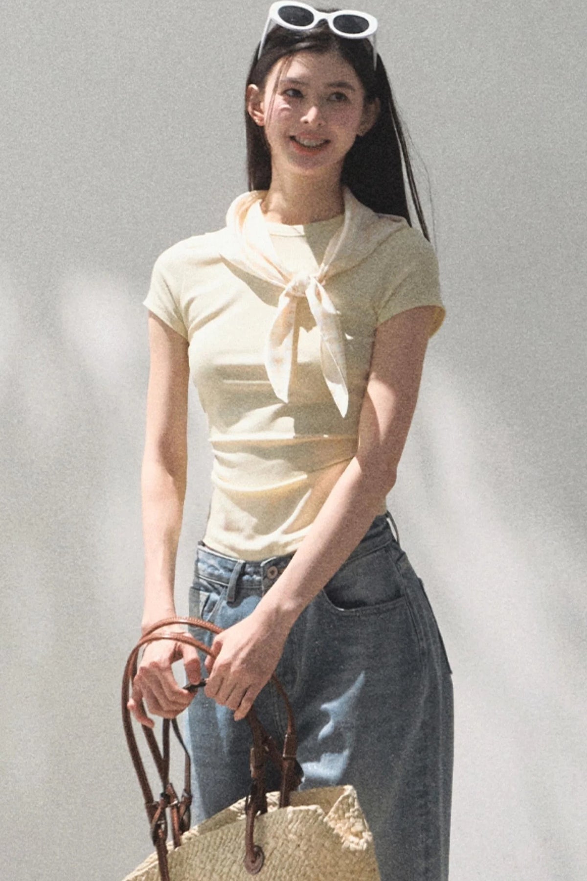 Plaid Cotton Tee