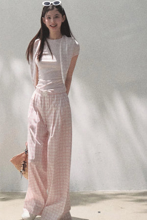 Plaid Cotton Tee