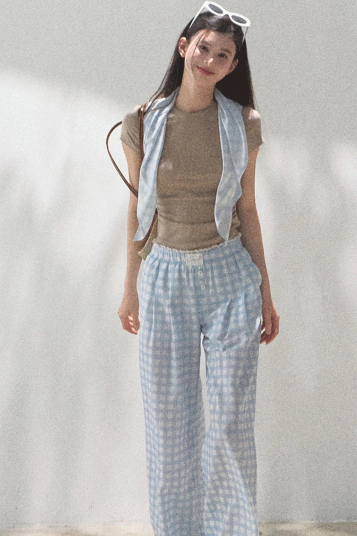 Plaid Cotton Tee