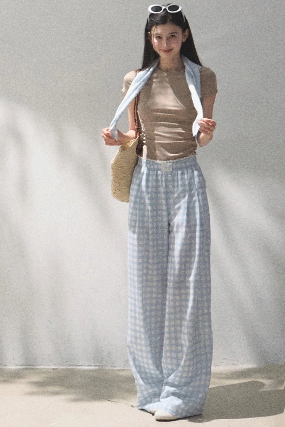 Plaid Cotton Tee
