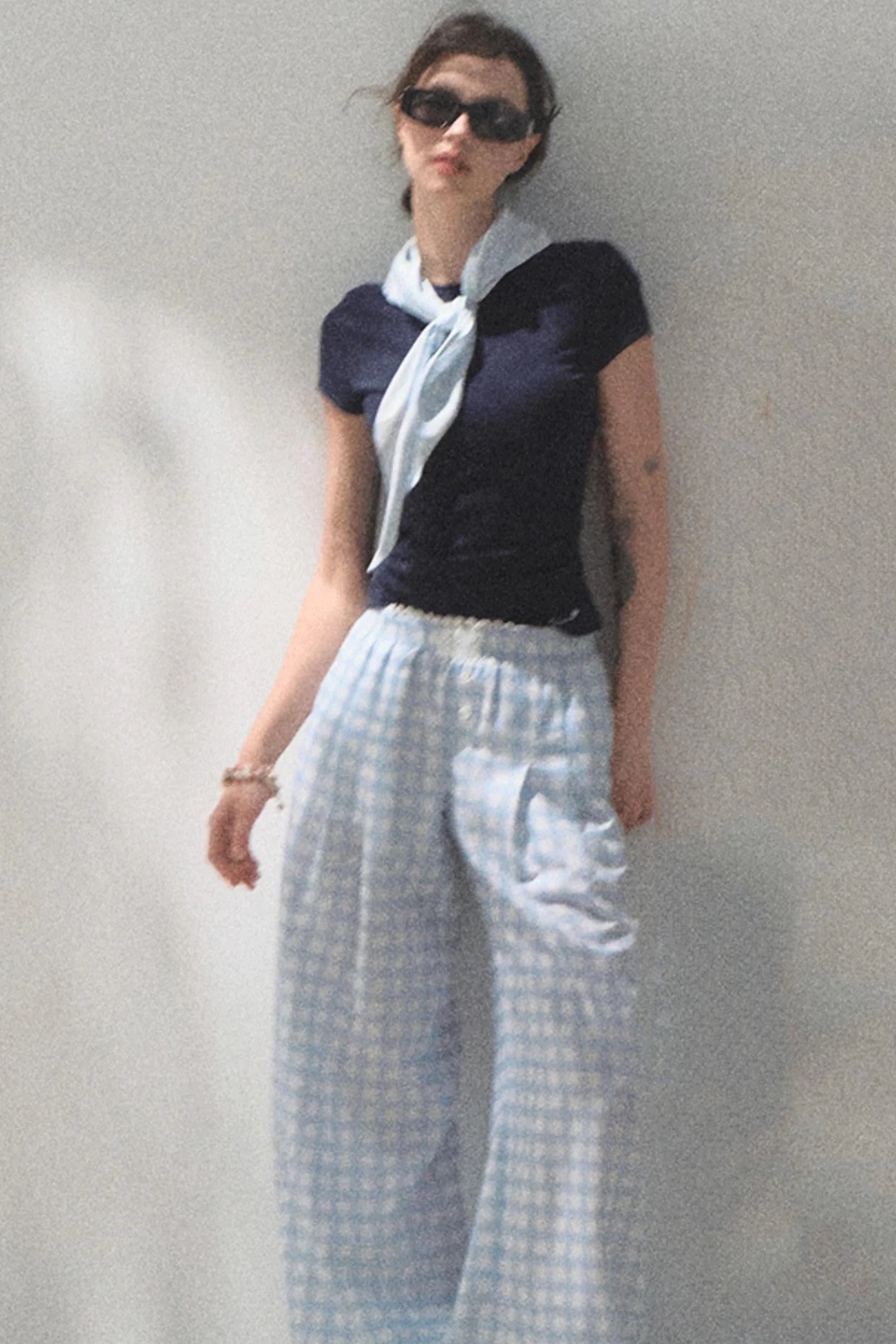 Plaid Cotton Tee