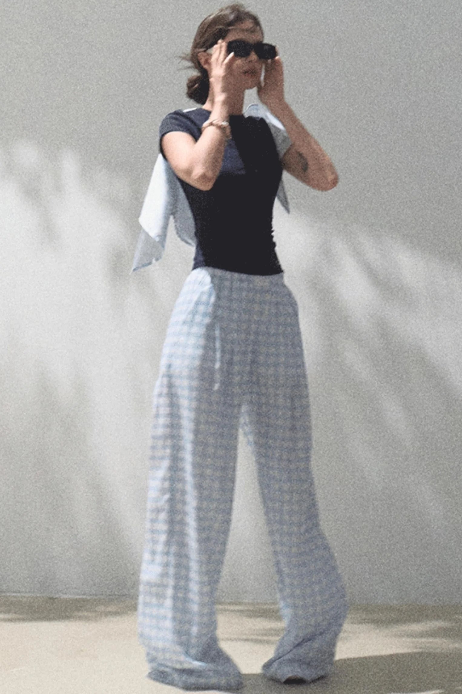 Plaid Cotton Tee