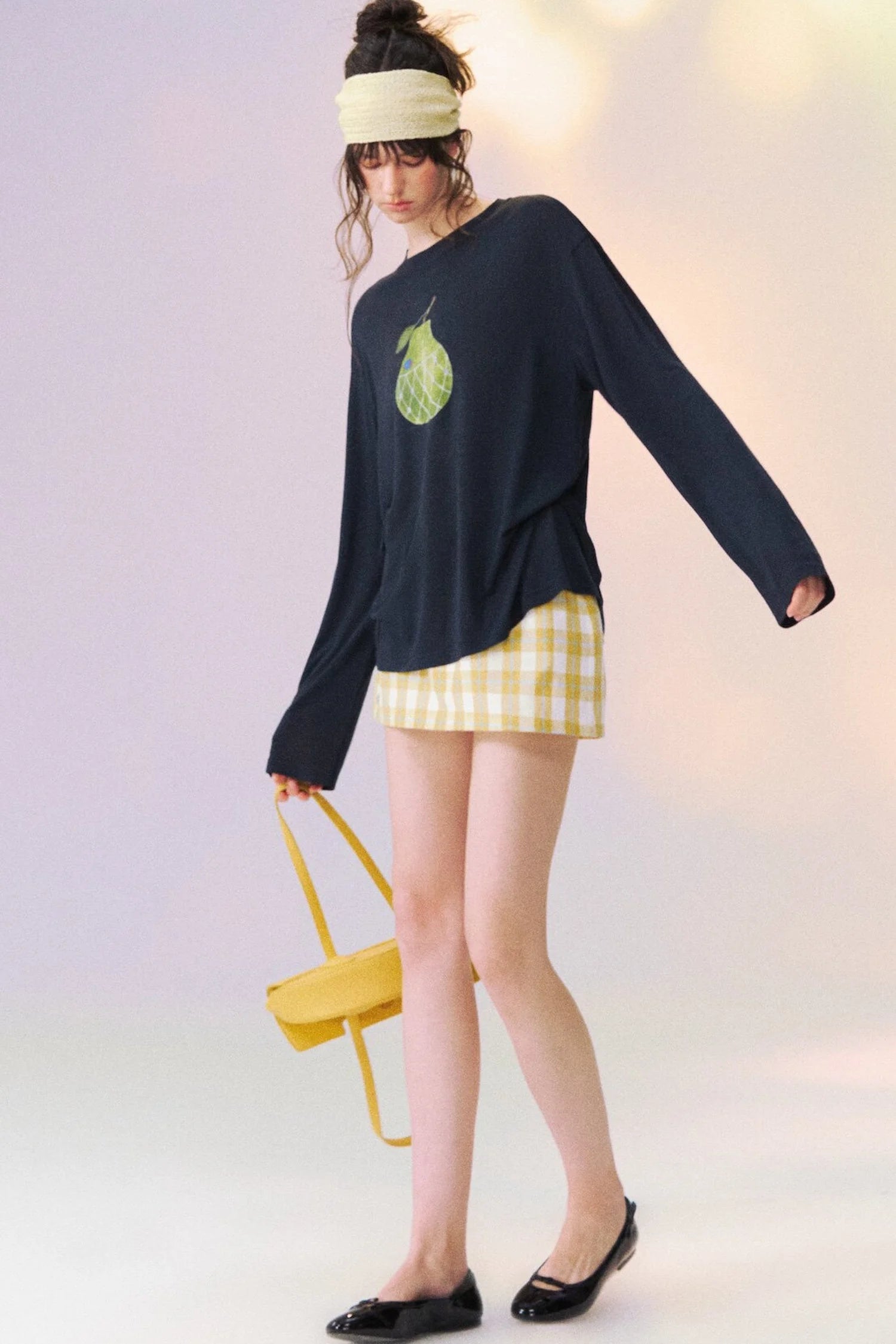 Plaid Drawstring Mini Skirt