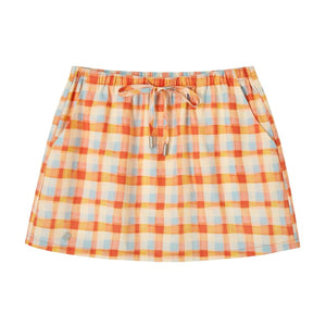 Plaid Drawstring Mini Skirt