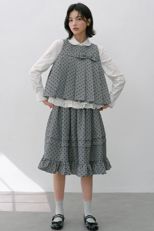 Plaid Flower Skirt Set-Up