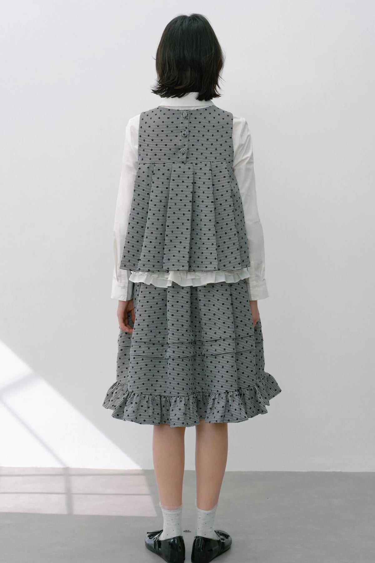 Plaid Flower Skirt Set-Up
