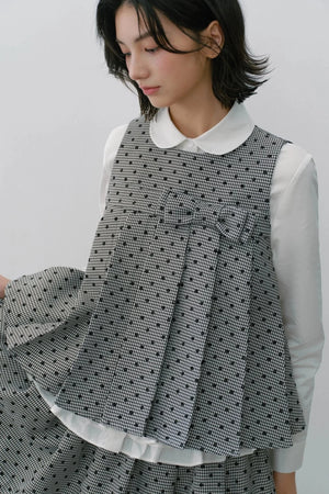 Plaid Flower Skirt Set-Up