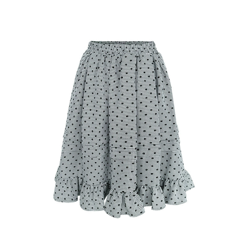 Plaid Flower Skirt Set-Up