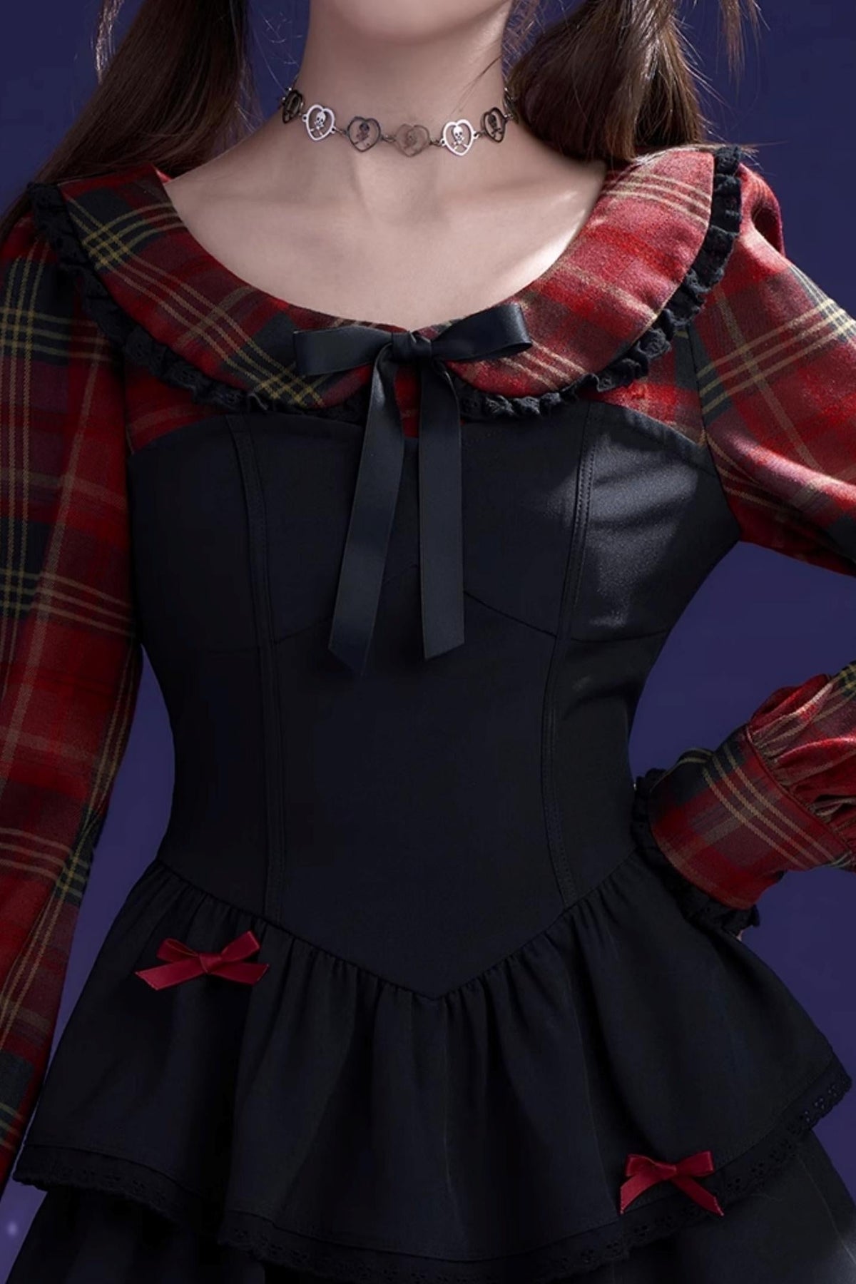 Plaid Grid Cake Dress