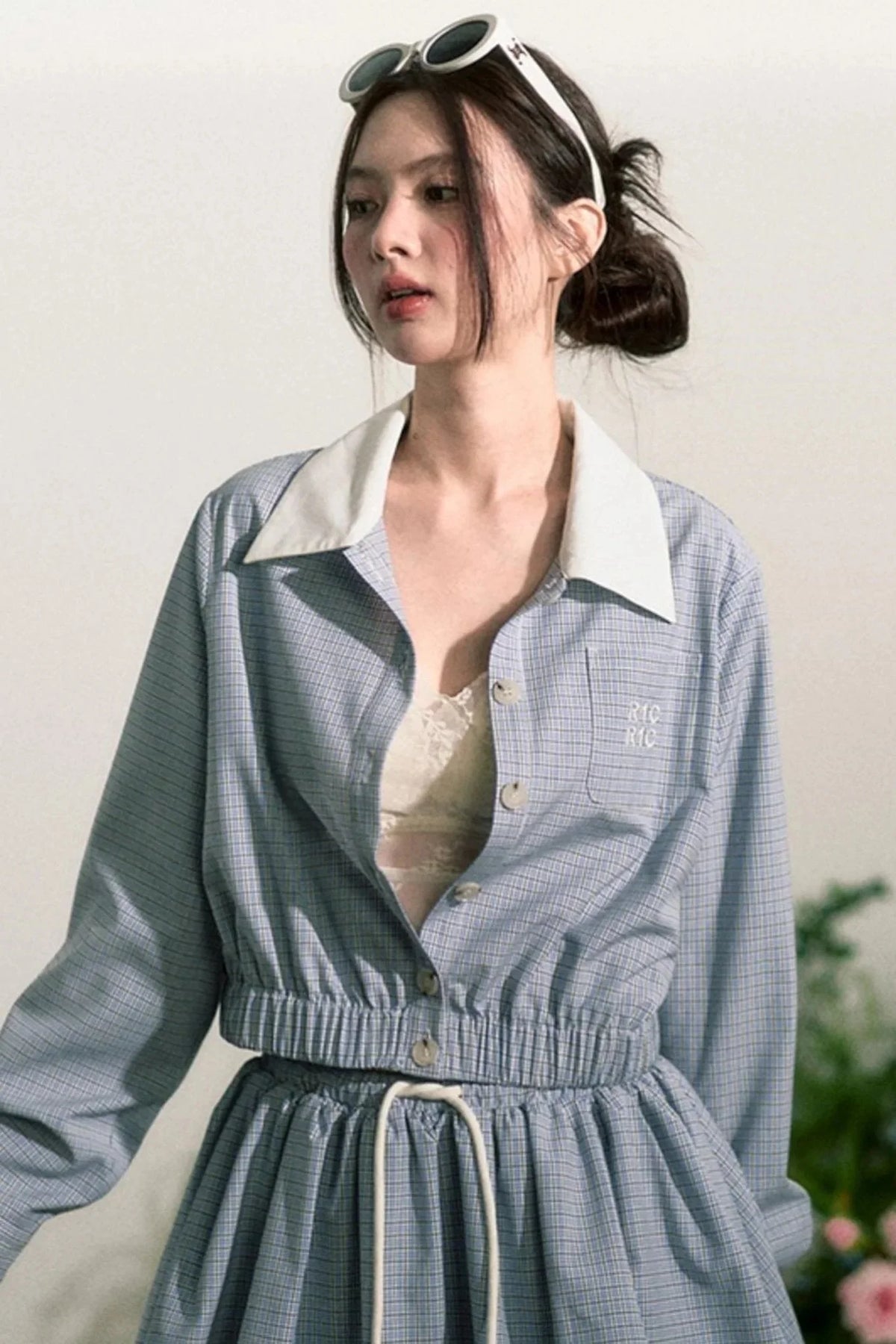 Plaid Halter Skirt Set-Up