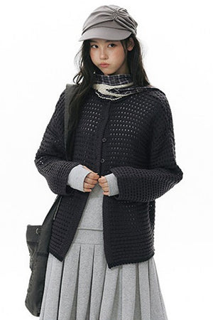Plaid Knit Pleated Dress