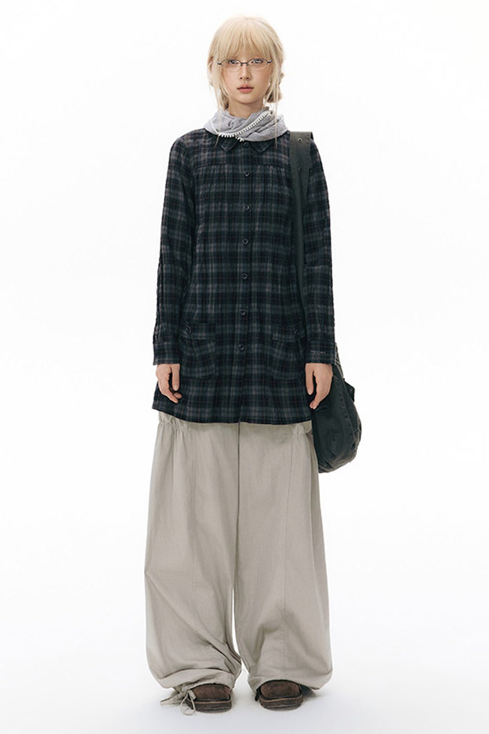 Plaid Large Pocket Shirt
