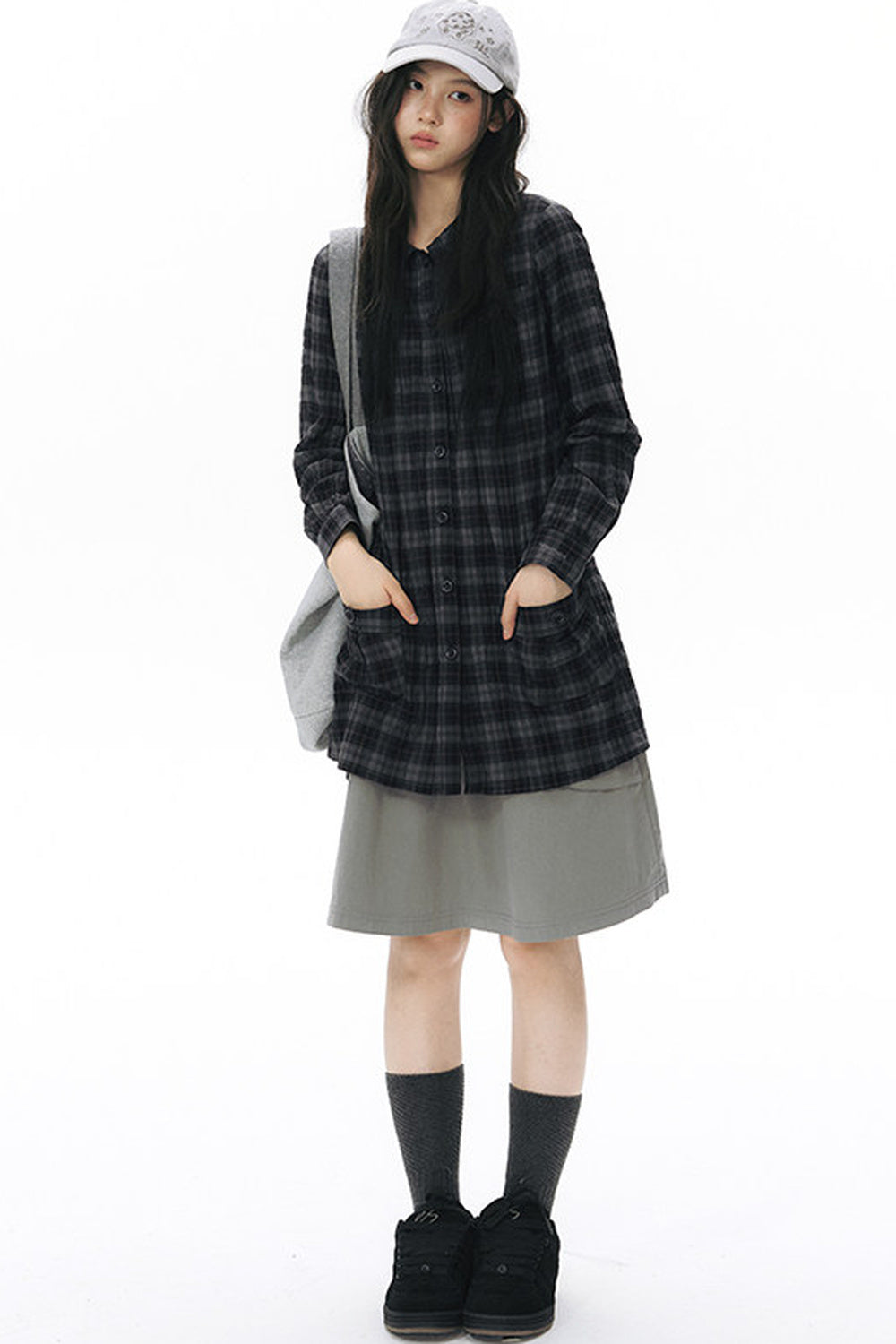 Plaid Large Pocket Shirt