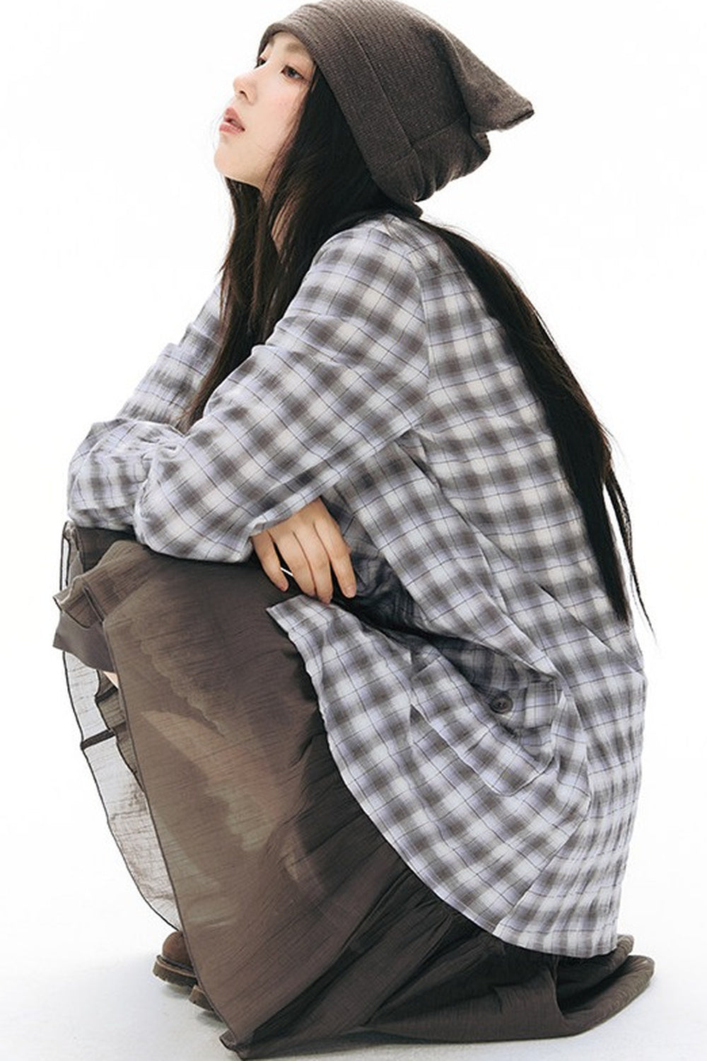 Plaid Large Pocket Shirt