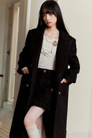 Plaid Metal Chain A-Line Skirt