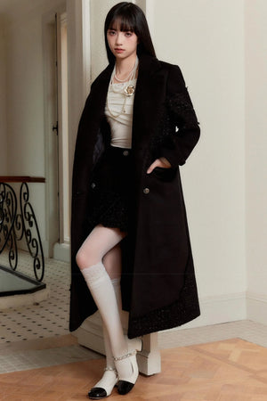 Plaid Metal Chain A-Line Skirt