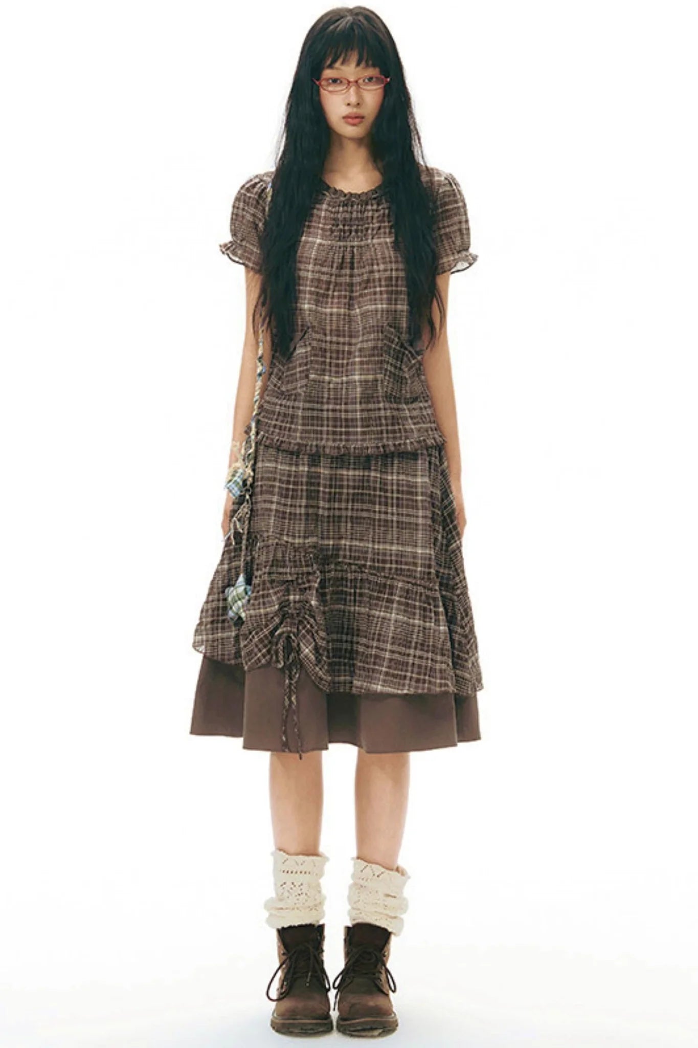 Plaid Multi-Layer Cake Skirt