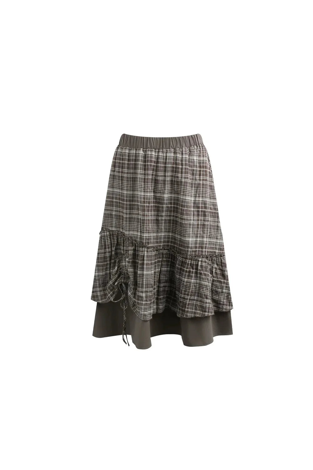 Plaid Multi-Layer Cake Skirt