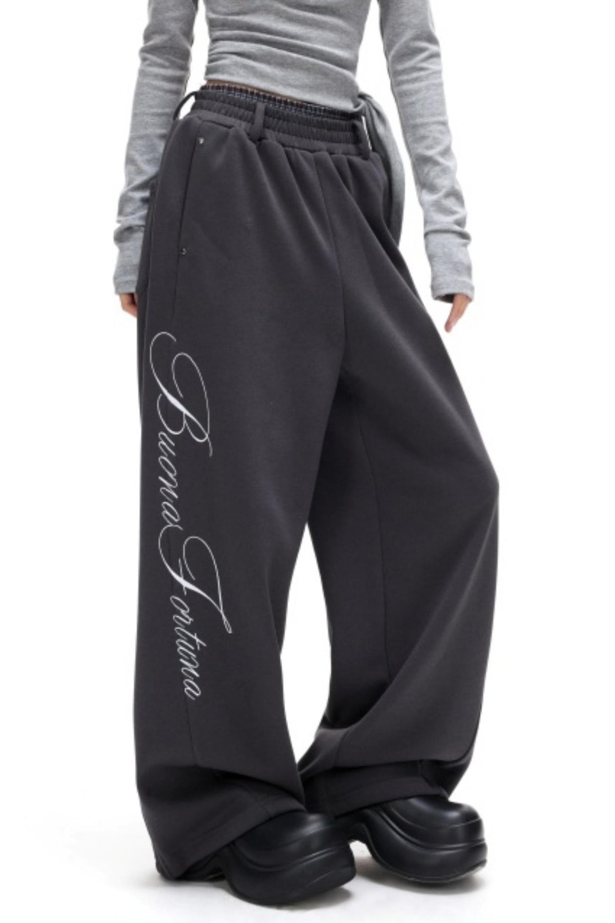 Plaid Patchwork Fleece-Lined Pants