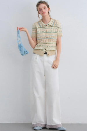 Plaid Patchwork High-Waisted Pants