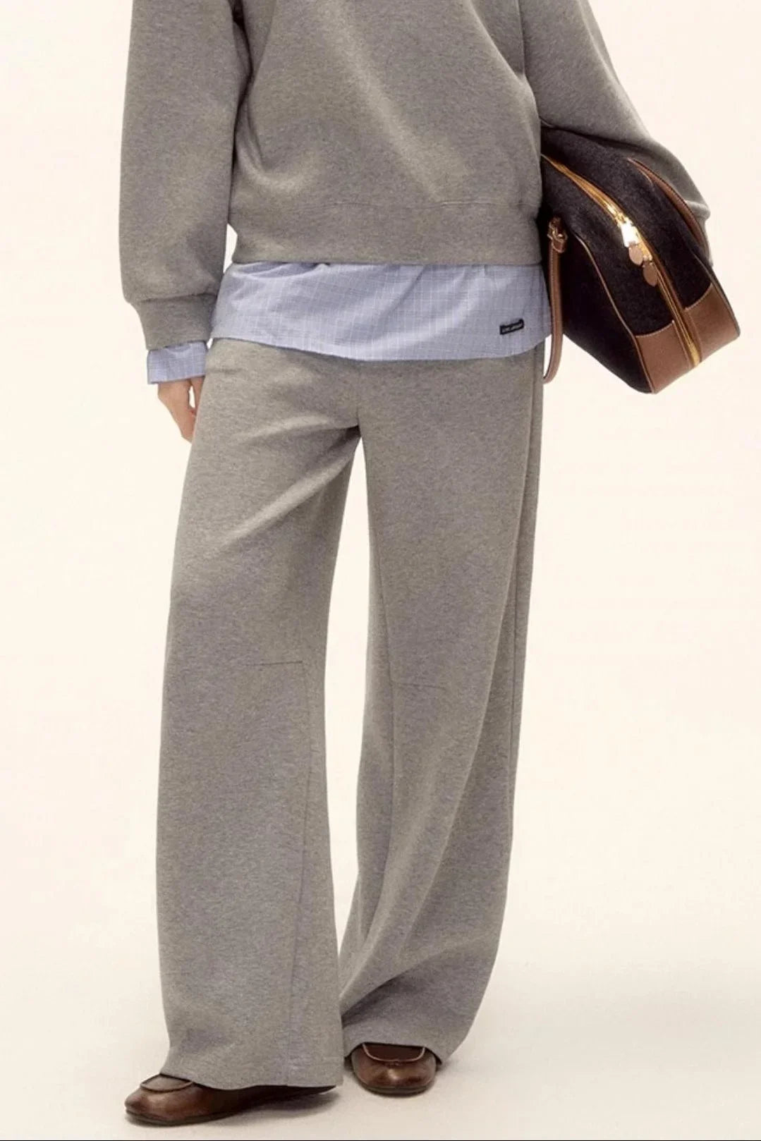Plaid Patchwork Knit Sweater Set-Up