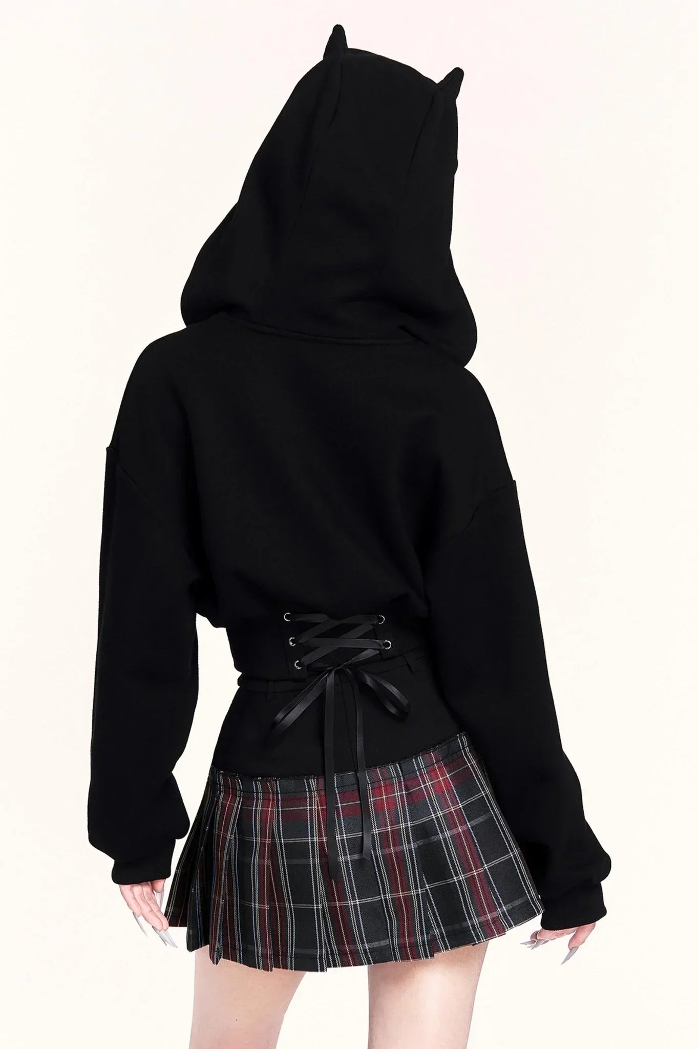 Plaid Patchwork Pleated Skirt