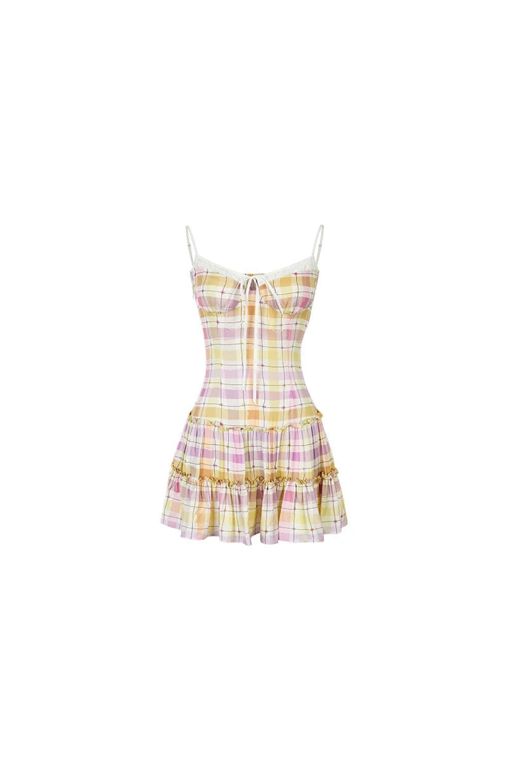 Plaid Patchwork Suspender Dress Set-Up