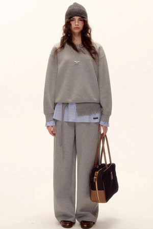 Plaid Patchwork Sweater Set-Up