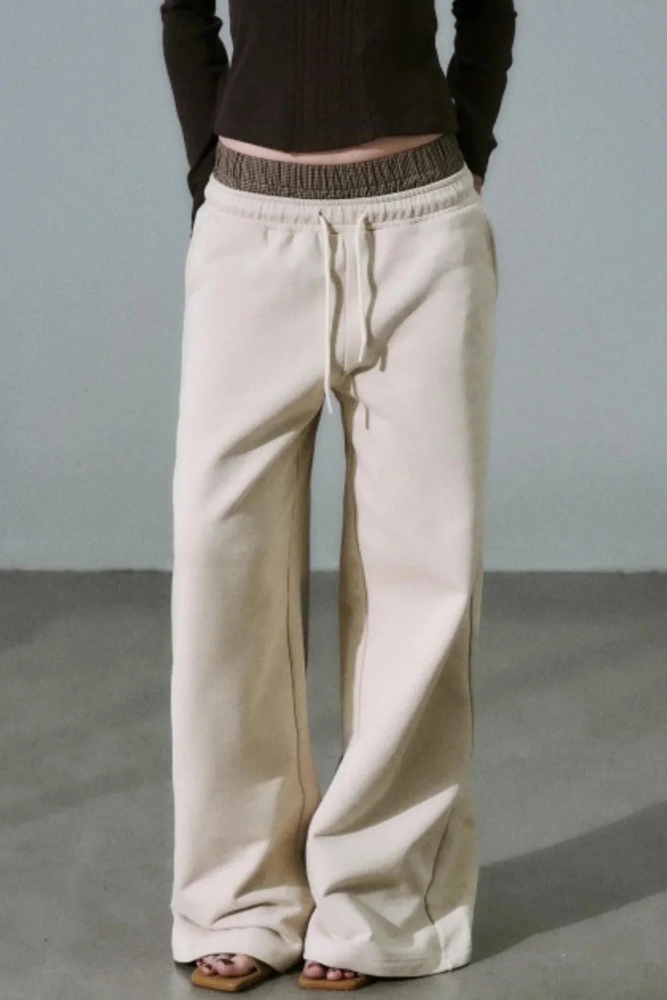 Plaid Patchwork Terry Sweatpants