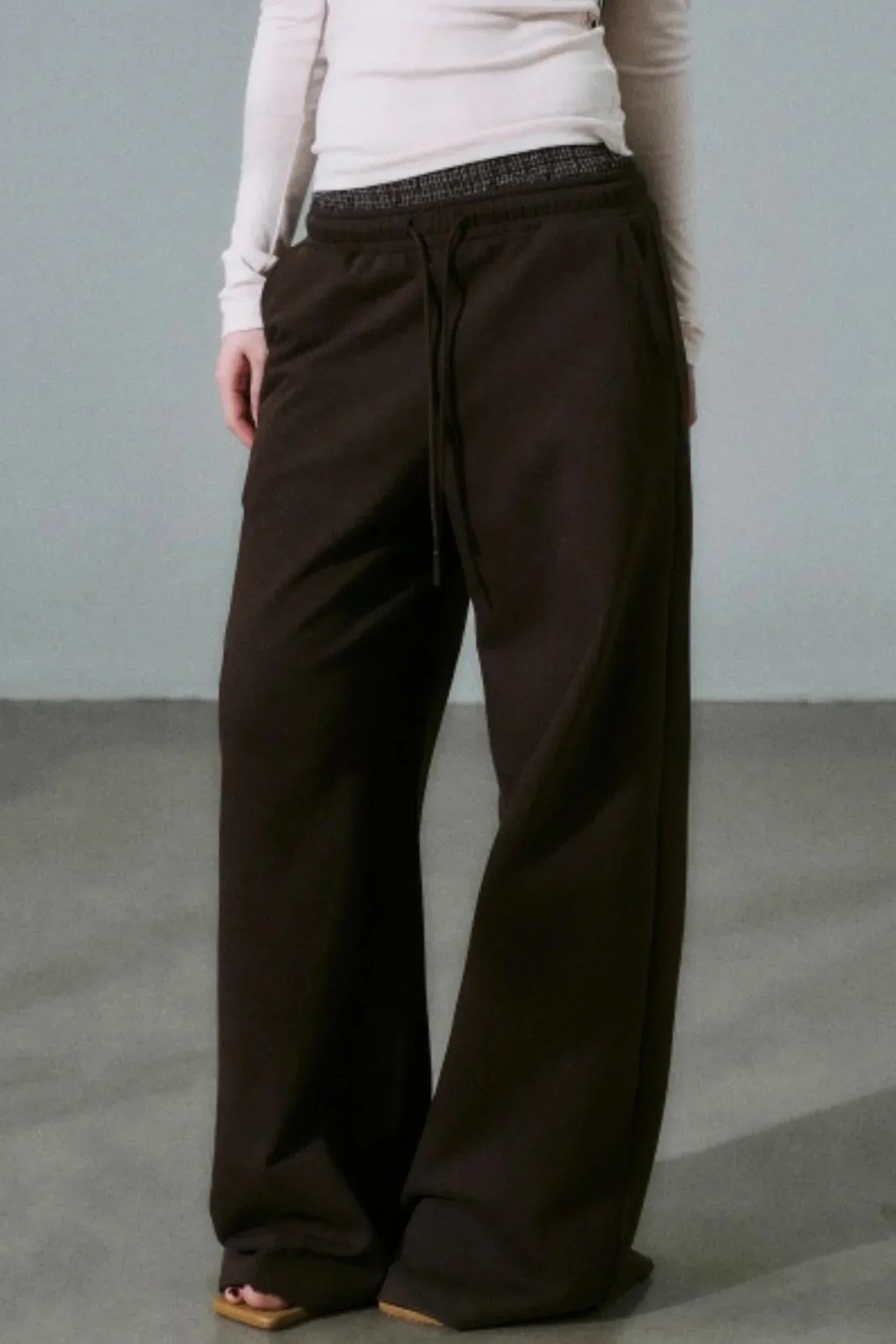 Plaid Patchwork Terry Sweatpants