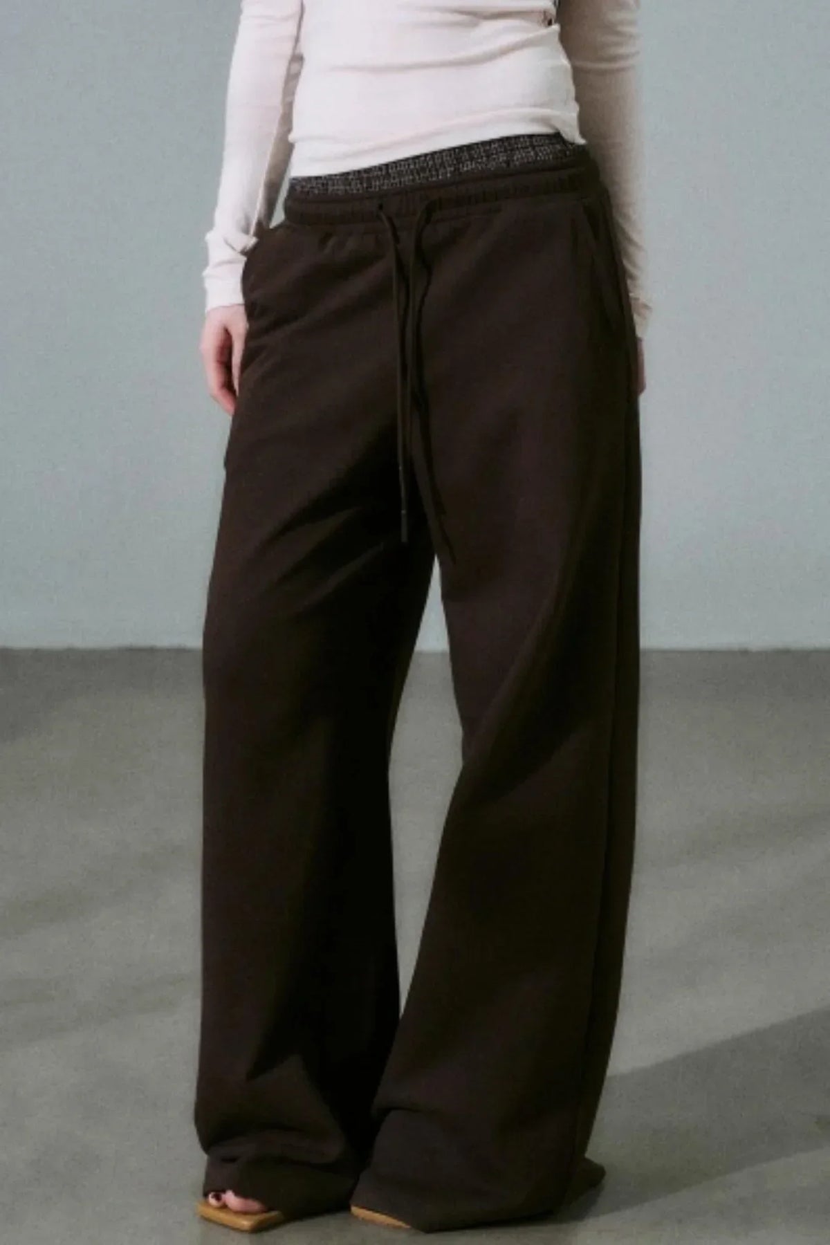 Plaid Patchwork Terry Sweatpants