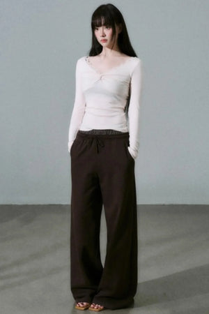 Plaid Patchwork Terry Sweatpants