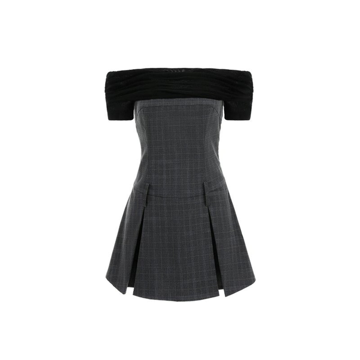 Plaid Pleated Midi Dress