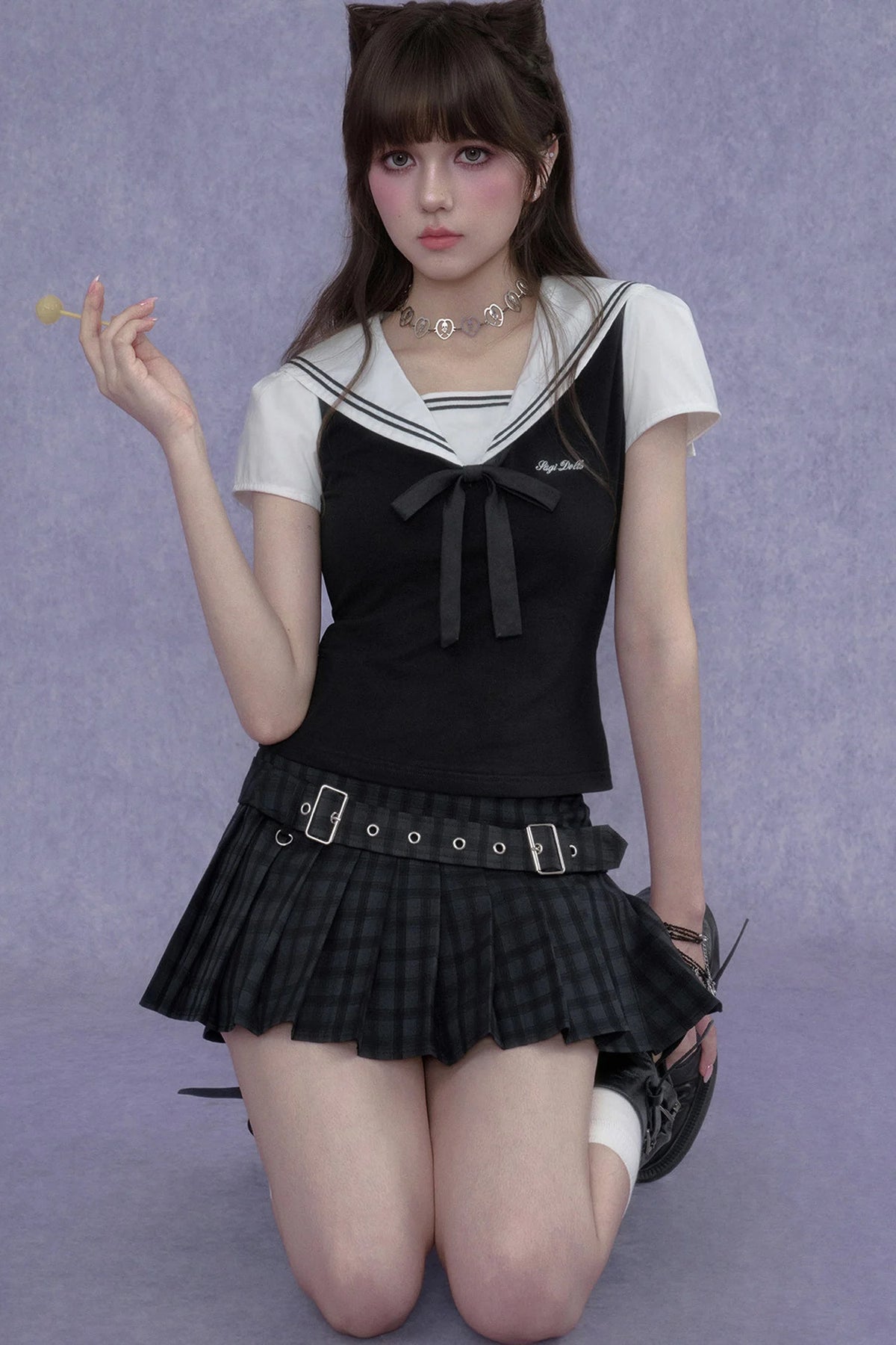 Plaid Pleated Skirt Shorts