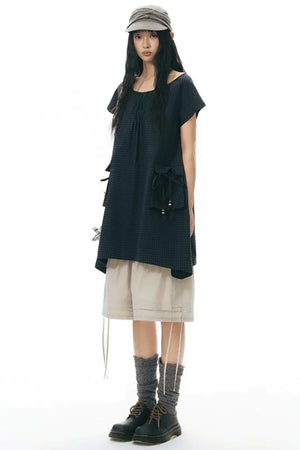 Plaid Pocket Vintage Dress
