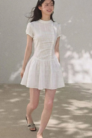 Plaid Puff Sleeve Dress