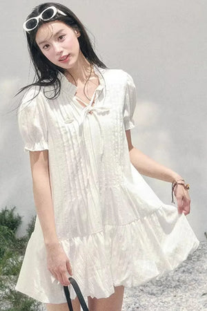 Plaid Puff Sleeve Dress