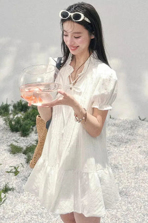 Plaid Puff Sleeve Dress